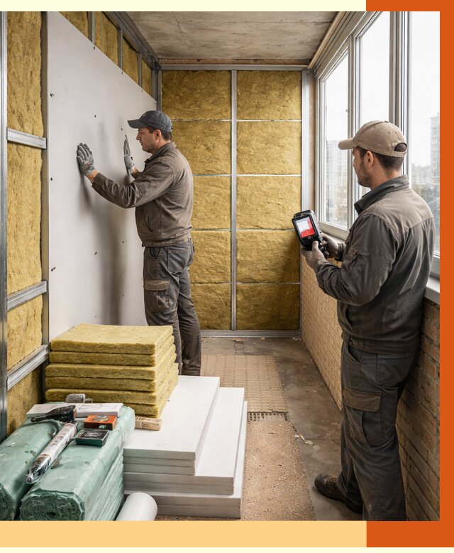 Утепление балкона в Барнауле от 4552 руб. под ключ | ТепломастерБрн